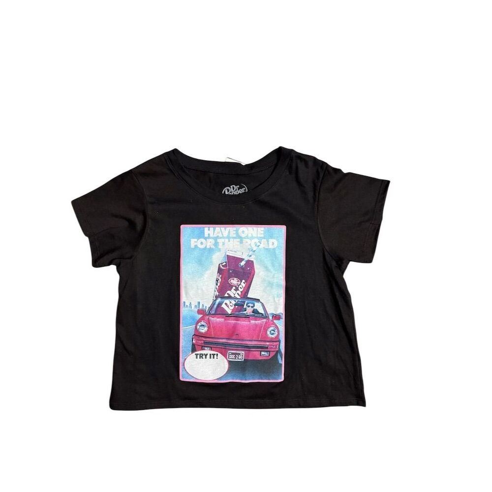 Dr. Pepper "Have One For The Road" Graphic T-Shirt Black Size L - Picture 3 of 5